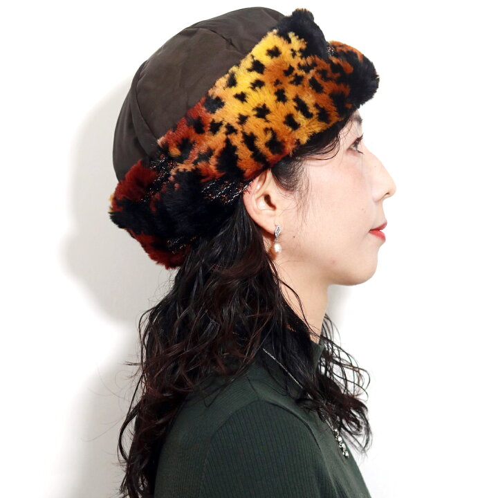 楽天市場】＼本日▽10％OFFクーポン対象/ レオパード ロシア帽 