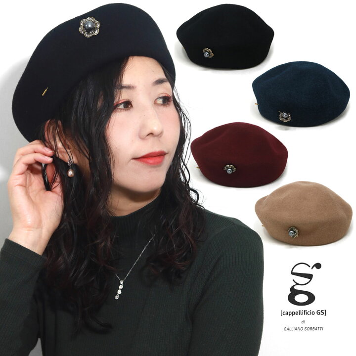 ベレー帽  帽子  　レディース　シンプル　黒 　ロゴ　ブラック　韓国