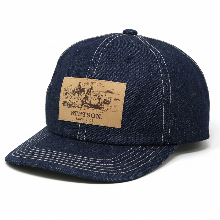 楽天市場】ステットソン デニム レザーパッチ キャップ メンズ STETSON 