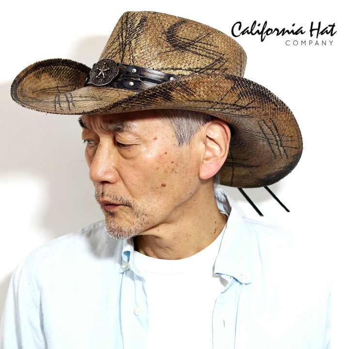 楽天市場】本パナマ メンズ カウボーイ ハット メンズ 春夏 California 