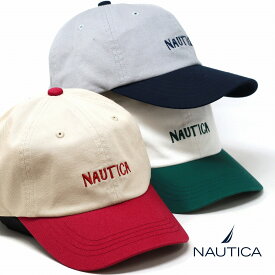 NAUTICA キャップ メンズ ノーティカ 帽子 レディース 2トーン ロゴキャップ レトロ 2TONE 6PANEL CAP ユニセックス 6パネルキャップ フリーサイズ 全3色 ギフト プレゼント 誕生日 ラッピング 包装無料 [ baseball cap ]
