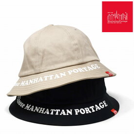 【告知◇クーポン利用で10%OFF】 メトロハット 洗える メンズ マンハッタンポーテージ レディース 帽子 ManhattanPortage コットン100 ロゴ プリント 春 ベージュ ブラック コットンツイル ベージュ ブラック 10代 20代 30代 ファッション おしゃれ 小物 ギフト