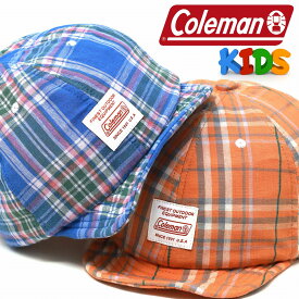 コールマン キャップ 深め 子ども用 春夏 キッズ 帽子 マドラスチェック 吸水速乾 キャップ Coleman 男の子 アウトドア 女の子 帽子 熱中症対策 kids 帽子 誕生日 プレゼント ギフト ラッピング無料 [ ampire cap ]