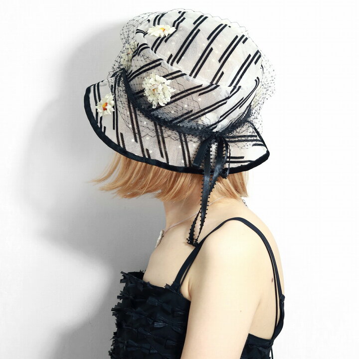楽天市場】チュール 帽子 かわいい レディース バラ色の帽子 