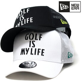 ＼本日限定クーポン利用で5%OFF／ ニューエラ ゴルフ キャップ メンズ メッシュ 9FORTY A-Frame トラッカー Golf is My Life メッシュキャップ ブラック ホワイト 全2色 誕生日 ギフト プレゼント ラッピング無料 [ baseball cap ]