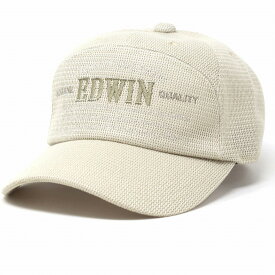 ＼本日限定クーポン利用で10%OFF／ メッシュキャップ メンズ キャップ メンズ アポロキャップ メッシュ EDWIN 帽子 エドウィン インターロックメッシュ ベースボールキャップ サイズ調節可 ベージュ/ライトグレー 全2色 父の日 ギフト プレゼント ギフト包装無料 敬老の日