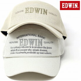 ＼期間限定クーポン利用で5%OFF／ メッシュキャップ メンズ キャップ メンズ アポロキャップ メッシュ EDWIN 帽子 エドウィン インターロックメッシュ ベースボールキャップ サイズ調節可 ベージュ/ライトグレー 全2色 父の日 ギフト プレゼント ギフト包装無料 敬老の日