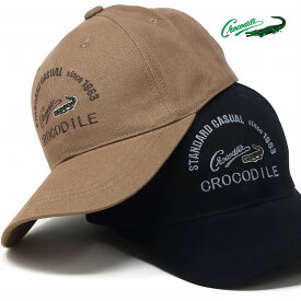 ＼本日限定クーポン利用で10%OFF／ キャップ メンズ 帽子 メンズ CROCODILE メンズ ピーチ起毛ツイル 秋冬 ギフト キャップ 野球帽 クロコダイル キャップ ブランド 普段使い 紳士帽子 全2色 30代 40代 50代 60代 ファッション 誕生日 プレゼント ラッピング無料 父の日