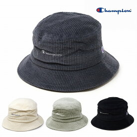 チャンピオン バケットハット コーデュロイ 帽子 秋冬 champion バケハ レディース ハット メンズ ワイドコール バケハ オシャレ ロゴハット フリーサイズ 日よけ サファリハット すっぴん隠し 小顔効果 スポーツ ブランド カジュアル 10代 20代 30代 40代 ファッション