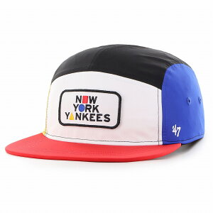 47 �L���b�v �W�F�b�g�L���b�v �j���[���[�N�E�����L�[�X ���b�y�� �J���t�� 47brand YANKEES PRIMARY PURPOSE FIVE PANEL �z���C�g×�u���b�N �}���`�J���[ ���S�L���b�v �t���[�T�C�Y ���W���[���[�O �X