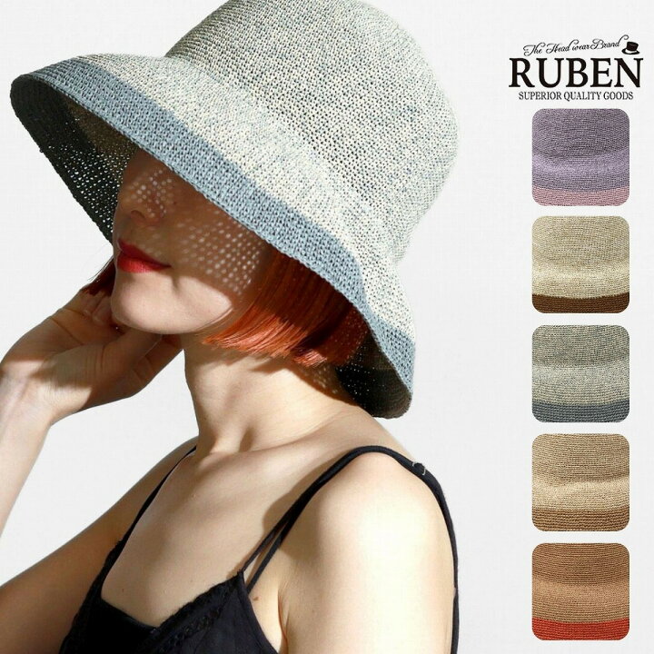 楽天市場】ハット レディース ストローハット 春夏 ruben 帽子 バイ 