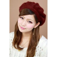 ファー ベレー帽 帽子 レディース ふわふわアンゴラ ベレー帽 エンヂ ( ベレー帽子 秋冬用 秋冬商品 帽子…