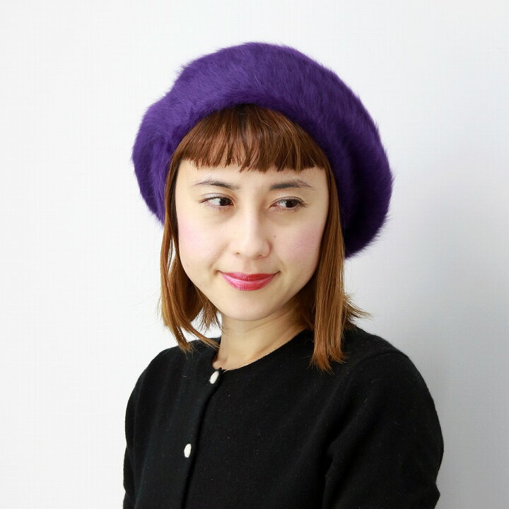 楽天市場 ベレー レディース 帽子 レディス ゆったり ふわふわアンゴラ ラビットファー ベレー帽 秋 冬 パープル 紫 599g7004 ぼうし 女性用 小物 プレゼント ギフト カジュアル 上品 母の日 Beret 敬老の日 Elehelm帽子通販専門店