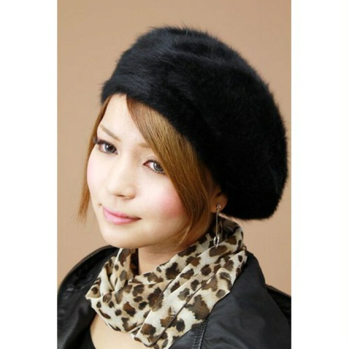 楽天市場 ファー ベレー帽 帽子 レディース ふわふわアンゴラ ベレー帽 ブラック ベレー帽子 秋冬用 秋冬商品 帽子 ぼうし アンゴラベレー帽 秋物 冬物 通販 もこもこ ギフト プレゼント 包装 母の日 Elehelm帽子通販専門店