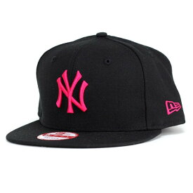 12492803 NEWERA キャップ メンズ newera キャップ ピンク レディース ニューエラ 帽子 通販 ベースボールキャップ new era 9FIFTY ニューヨーク・ヤンキース ブラック×ストロベリー MLB [ baseball cap ]