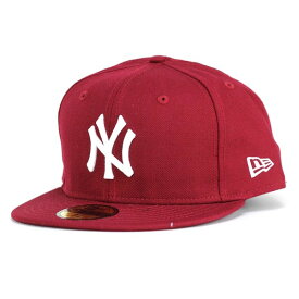 ＼期間限定クーポン利用で5%OFF／ 12492043 NEWERA キャップ メンズ ニューエラ new era 59FIFTY ニューヨーク・ヤンキース カーディナル スノーホワイト ベースボールキャップ 赤 newera cap MLB [ baseball cap