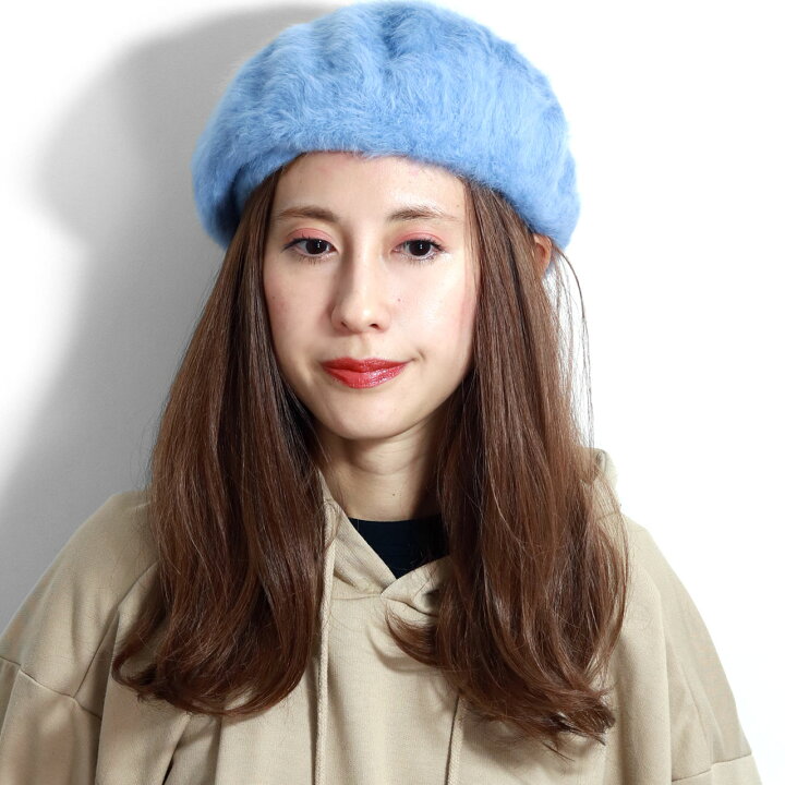 楽天市場】アンゴラ ファー ベレー帽 レディース 秋冬 帽子 ファー 