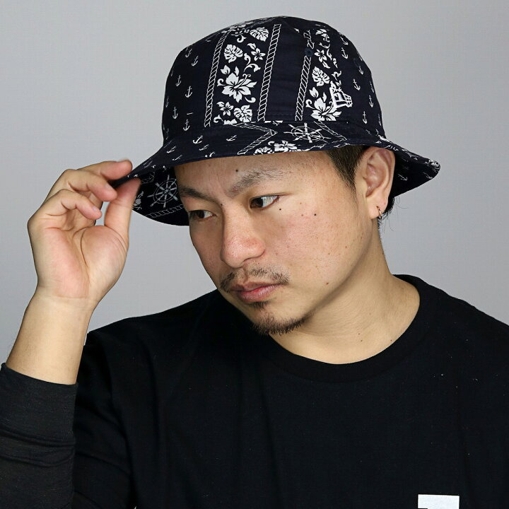 楽天市場 Newera サファリハット 総柄 メンズ ニューエラ バケットハット 春夏 花柄 Newera 帽子 サハリハット レディース 日よけ ハット コットン マリンコーデ バンダナ風 アウトドア リゾート 海 コーデ 紺 ネイビー Bucket Hat ギフト プレゼント Elehelm