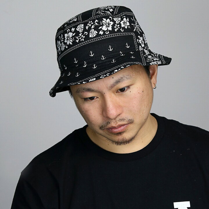 楽天市場 Newera 帽子 サハリハット 総柄 メンズ 春夏 Newera サファリハット ニューエラ バケットハット 花柄 レディース 日よけ ハット コットン カジュアル バンダナ風 リゾート ファッション 海 コーデ 黒 ブラック Bucket Hat ギフト プレゼント Elehelm
