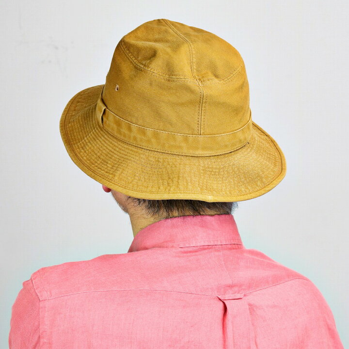 楽天市場 帽子 サファリ メンズ 日本製 春夏 帽子 紫外線対策 レディース Uvカット帽子 サハリ ハット 無地 大きいサイズ Lサイズ Llサイズ サイズ調整 つば広 洗い加工 綿デニム シンプル 中折れ風 男女兼用 カジュアル 日よけ 高級 上品 マスタード からし色 金茶