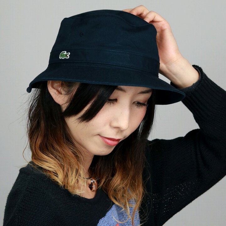 楽天市場】＼告知▽10％OFFクーポン対象/ LACOSTE バケットハット 