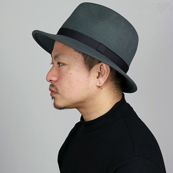 送料込！yohji yamamoto ボルサリーノ アンゴララビット中折れハット 