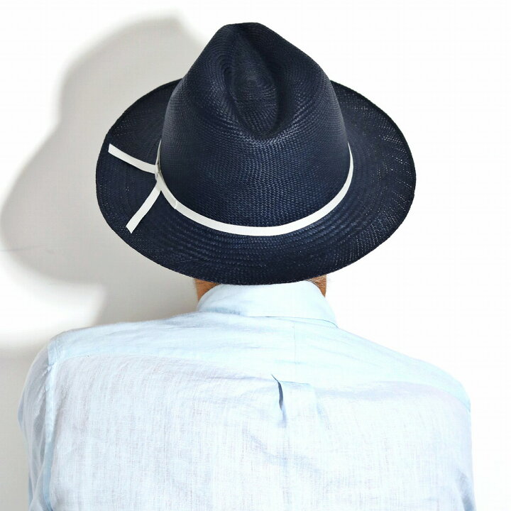 楽天市場 只今10 Offクーポン配布中 パナマ帽 メンズ Marea 中折れハット ストローハット レディース 春夏 本パナマ 麦わら帽子 メンズ 中折れ帽 涼しい エクアドル製 つば広ハット 日よけ お洒落 サイズ調整可 57cm 59cm 61cm ネイビー 父の日 ギフト 母の日
