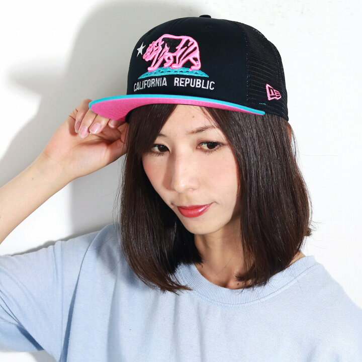 楽天市場 Newera 9fifty ニューエラ キャップ メッシュ 涼しい 春 夏 レディース カリフォルニアグリズリー 熊 キャップ Cap 野球帽 メンズ 帽子 ストリート New Era ネオンのようなカラー ベースボールキャップ 青 ブルーアトール Baseball Cap Elehelm帽子通販専門店