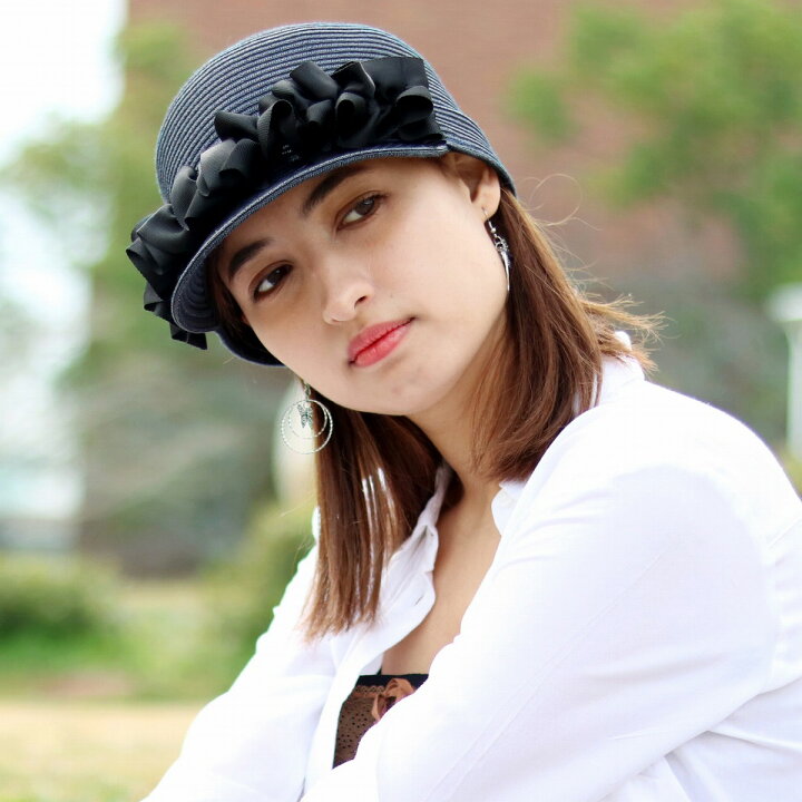 楽天市場 10 Offクーポン 28時間限定 帽子 夏 マリンキャップ 紺色 ストローハット 可愛い 麦わら帽子 フリル 春夏 麦わら リボン グログランリボン キャップ お洒落 帽子 レディース 日本製 上質 ペーパー ネイビー 母の日 ギフト 贈り物 プレゼント Elehelm帽子