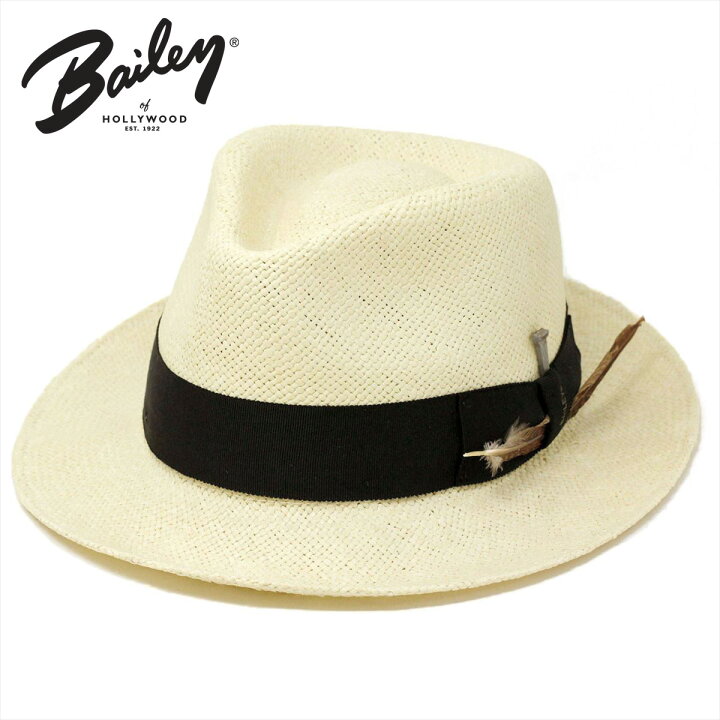 楽天市場】Bailey ハット ブランド メンズ ストローハット つば広 