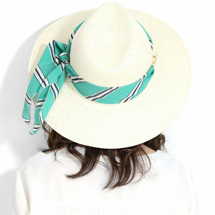 楽天市場】レディース ストローハット スカーフ付き MAISON Birth 