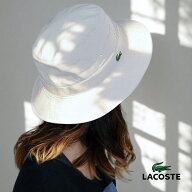＼告知▽6H限定 20%OFFクーポン対象／ LACOSTE バケットハット メンズ ラコステ 帽子 レディース サファ…