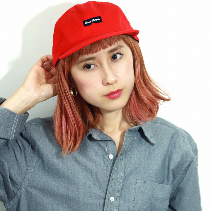 楽天市場 ロゴキャップ ストリート キャップ メンズ キャップ レディース コットン シンプル 帽子 Sharetone キャップ シェアトーン 赤 レッド Baseball Cap Elehelm帽子通販専門店