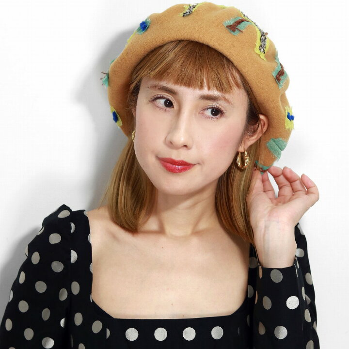 レディース ハンチング Barairo Boushi Dグリーン no ウール素材 ダッフルハンチング チェック柄 バラ色の帽子 個性的 可愛い 帽子  日本製 秋冬 緑 79％以上節約 個性的