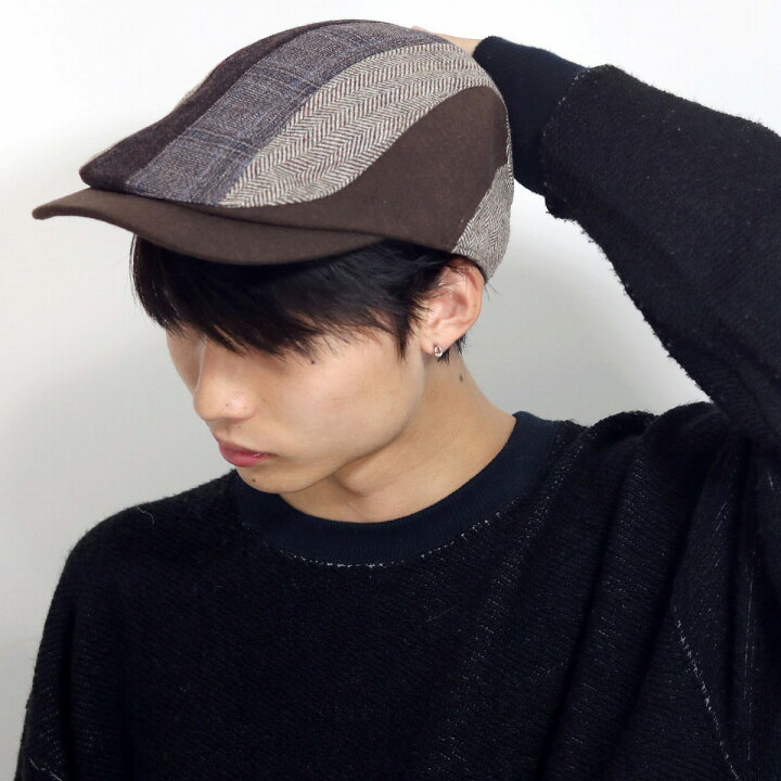 楽天市場 メール便送料無料 ハンチング帽 茶 メンズ 秋 冬 ルーベン 帽子 ツイード チェック ハンチング 紳士 切り替えデザイン ハンチング キャップ 58 5cm Ruben アイビーキャップ ブラウン Ivy Cap クリスマス プレゼント 誕生日 ギフト包装 ラッピング無料