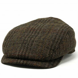 ハリスツイード ハンチング帽 ブランド生地 WIGENS 帽子 秋冬 Harristweed ハンチング メンズ 茶 大きいサイズ ウィゲン ツイード 北欧 ブランド スウェーデン 57cm 58cm 60cm 62cm チェック ブラウン プレゼント クリスマス ギフト 父の日 [ ivy cap ]