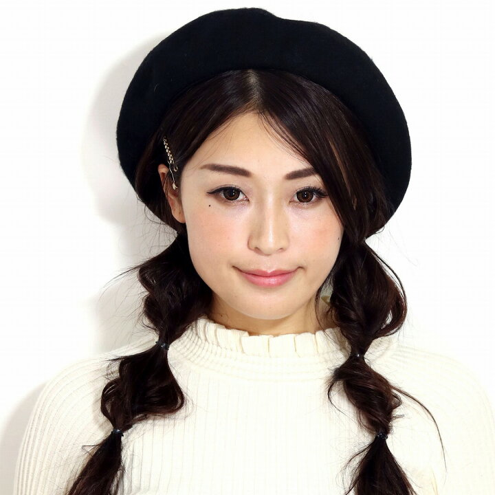 楽天市場 レディース ベレー ポンポン ファー 帽子 黒 ベレー帽 ポンポンベレー ブローチ ふわふわファー 取り付け レディースベレー フリーサイズ ブラック Ladies Beret クリスマス ギフト包装 ラッピング 無料 敬老の日 Elehelm帽子通販専門店