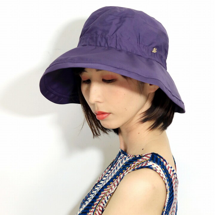 楽天市場 ハット 紫外線対策 春 夏 紫 レディースエリートシャポー 帽子 撥水加工 つば広 ハット ゴム入りでフィットする カラバリ豊富 フリーサイズ 日除け ミセスハット パープル Hat 母の日 ギフト 誕生日 女性 プレゼント ラッピング無料 敬老の日 Elehelm帽子