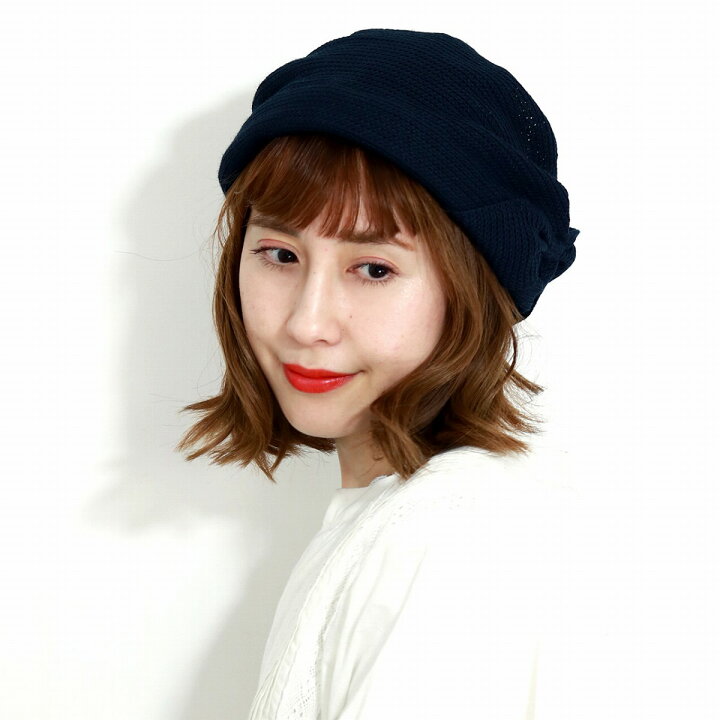 楽天市場 期間限定5 Offクーポン ニット帽 レディース ヘアターバン ターバン 春 夏 サマーニット メッシュ 通気性 吸湿性 春夏用 紺 婦人帽子 ミセスハット ニット帽 フリーサイズ 40代 50代 60代 70代 ファッション ネイビー 母の日 ギフト 誕生日 プレゼント 母の日