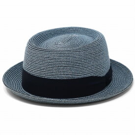 ハット Bailey メンズ 夏の帽子 hat ベイリー ブランド ストローハット 帽子 ブランド ポークパイハット ブランド 麦わら帽子 シンプル ペーパーハット インポート M L XL / ブルー系 ギフト 誕生日 プレゼント ラッピング無料 [ straw hat ] [porl-pie hat]