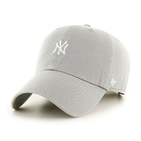 メンズ キャップ 47brand 帽子 クリーンナップ フォーティーセブン ブランド キャップ ヤンキース ミニロゴ Yankees Baserunner '47 CLEAN UP Grey グレー クリスマス ギフト ラッピング無料 [ baseball cap ]