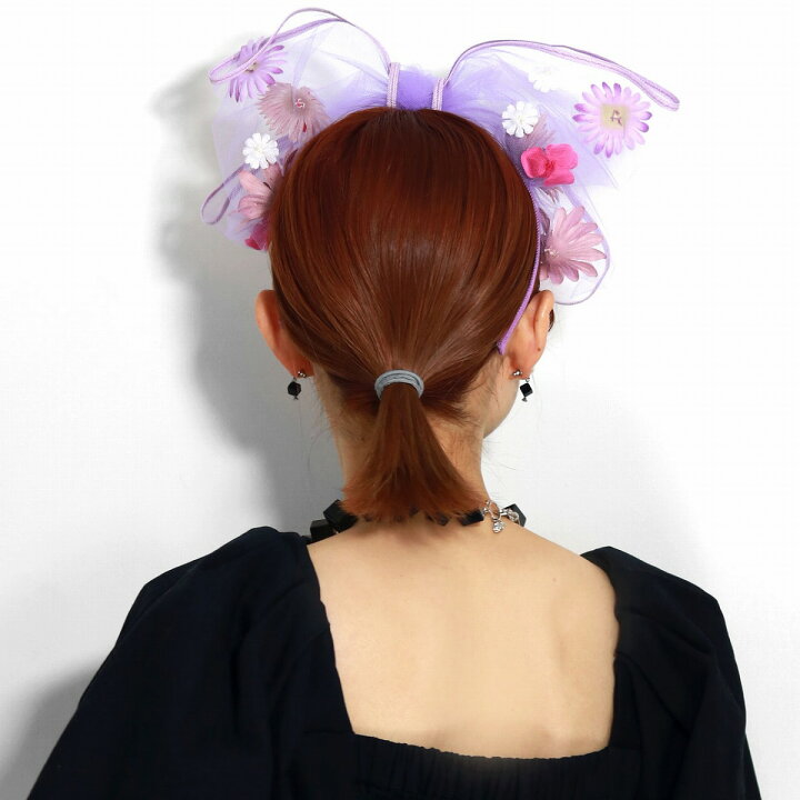 楽天市場 カチューシャ 可愛い ヘッドドレス Barairo No Boushi フルールカチューシャ ウエディング 小物 春夏 レディース ベージュ クロ 赤 パープル Hair Accessories Headdress ヘッドアクセ バラ色の帽子 大きなリボン 花 敬老の日 Elehelm帽子通販専門店