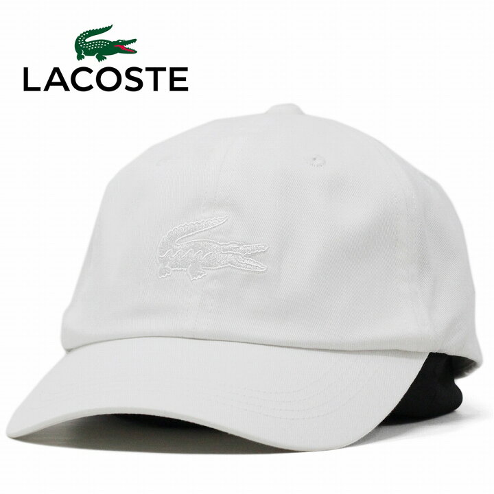 楽天市場 キャップ ラコステ メンズ ロゴキャップ Lacoste 帽子 レディースキャップ 春 夏 コットン ツイル サイズ調整 オールホワイト ワニ ブランド 白 ホワイト Baseball Cap 代 30代 40代 ファッション 父の日 母の日 ギフト 誕生日 プレゼント ラッピング