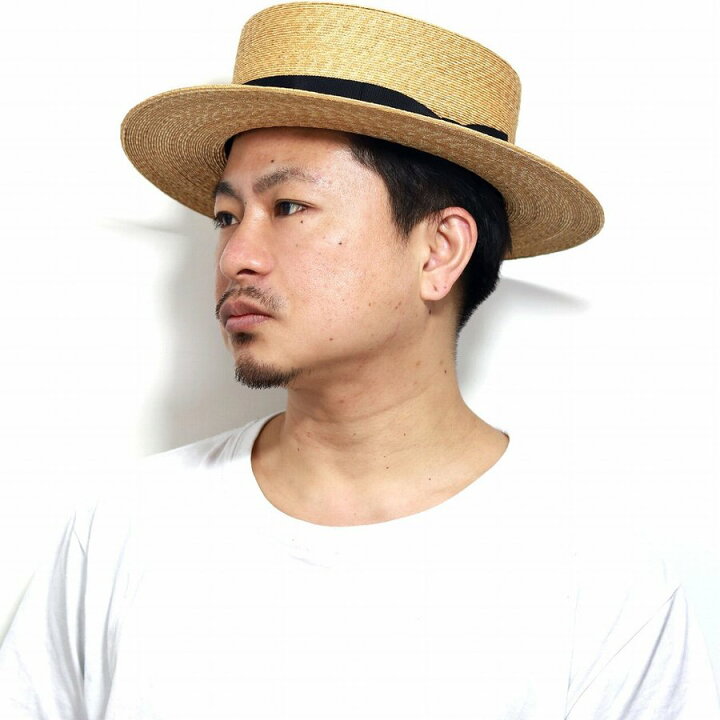 楽天市場】細麦ブレード ラカル 麦わら帽子 メンズ カンカン帽 メンズ 