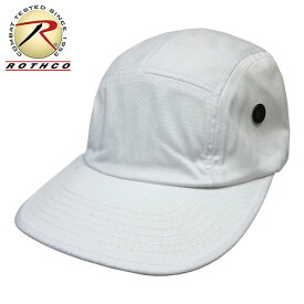 【ネコポス対応】 ROTHCO[ロスコ] キャンプキャップ - ホワイト ★ メンズ レディース 帽子 CAMP CAP JET CAP キャップ 大きいサイズ 無地 白 ジェットキャップ ファイブパネルキャップ 5 PANEL CAP フラット ツバ アウトドア 野外 屋外 夏 フェス 登山 タウンユース