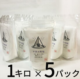盛り塩 盛塩 清め塩 天然 粗塩 1kg 5パック 盛り塩セット 国産 塩 日本製 送料無料