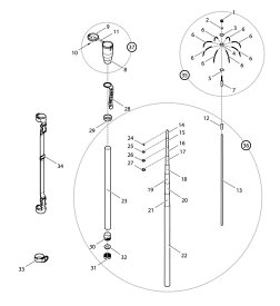 【部品】 ギャフセット (39557) パーツNo.35 [第一精工 オートキングギャフ500 ガンメタ] [TI]