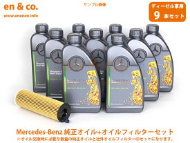 【ディーゼル車専用】ベンツ Gクラス(W463) 463348用 純正エンジンオイル＋オイルフィルターセット Mercedes-Benz メルセデス・ベンツ ☆送料無料☆ 当日発送可能(弊社在庫品の場合)