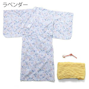 【300円OFFクーポン有】【40%OFF】浴衣 女の子 セラフ Seraph セット 簡単に着られる!大花柄浴衣 大きいサイズ 帯 帯締め キッズ 子供服 花火大会 お祭り 夕涼み 夏 夕涼み会 七夕 花柄 海外土