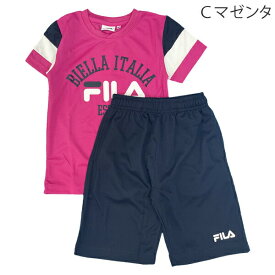 【店内全品P5倍】フィラ メッシュ 吸水速乾 上下セット Tシャツ ハーフパンツ キッズ 女の子 子供服 半袖Tシャツ トップス パンツ ポリエステル FILA スポーツ 部活 トレーニング ガールズ 120cm 130cm 140cm 150cm 160cm J2513 J2514 J2515【RCP】●